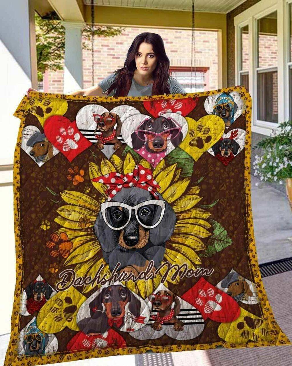 Dachshund 14 Blanket Th10072019 Quilt and Home Decor