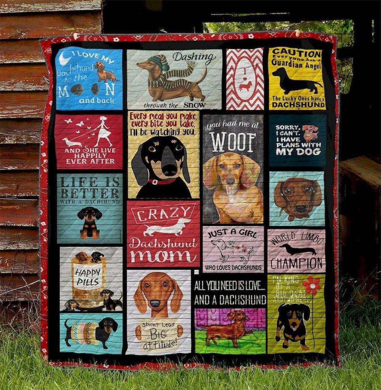 Dachshund 190223017 Quilt Blanket and Home Decor