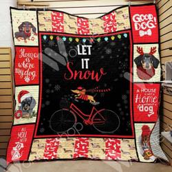 Dachshund Christmas Hur Quilt ah and Home Decor