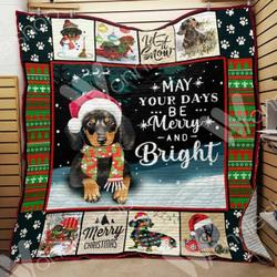 Dachshund Christmas Hur Quilt Cysihb and Home Decor