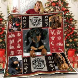 Dachshund Christmas Snow MMV1 3D Customized Quilt and Home Decor