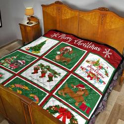 Dachshund Christmas Square Quilt Tagr Bubl and Home Decor