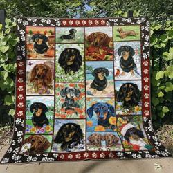 Dachshund D010748 Quilt Blanket and Home Decor