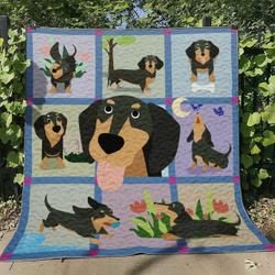 Dachshund Dd120713 Quilt Blanket and Home Decor