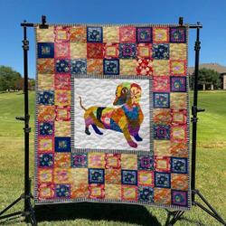 Dachshund DHCLD0909 Quilt Blanket and Home Decor