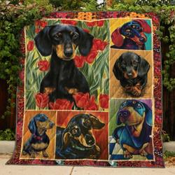 Dachshund Dog NNQ131098 JK1 3D Customized Quilt and Home Decor