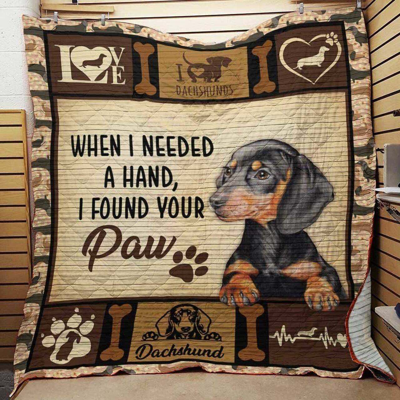 Dachshund Dog Quilt Blanket ABC07111579 and Home Decor