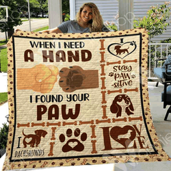 Dachshund H And P 3D Customized Quilt and Home Decor