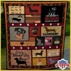 Dachshund Hur Quilt Cysise and Home Decor
