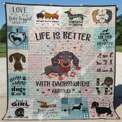 Dachshund Jfj Quilt Rzo and Home Decor