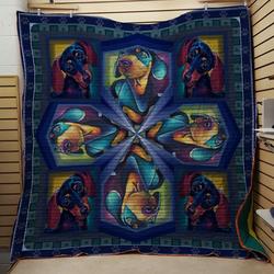Dachshund Look Quilt and Home Decor