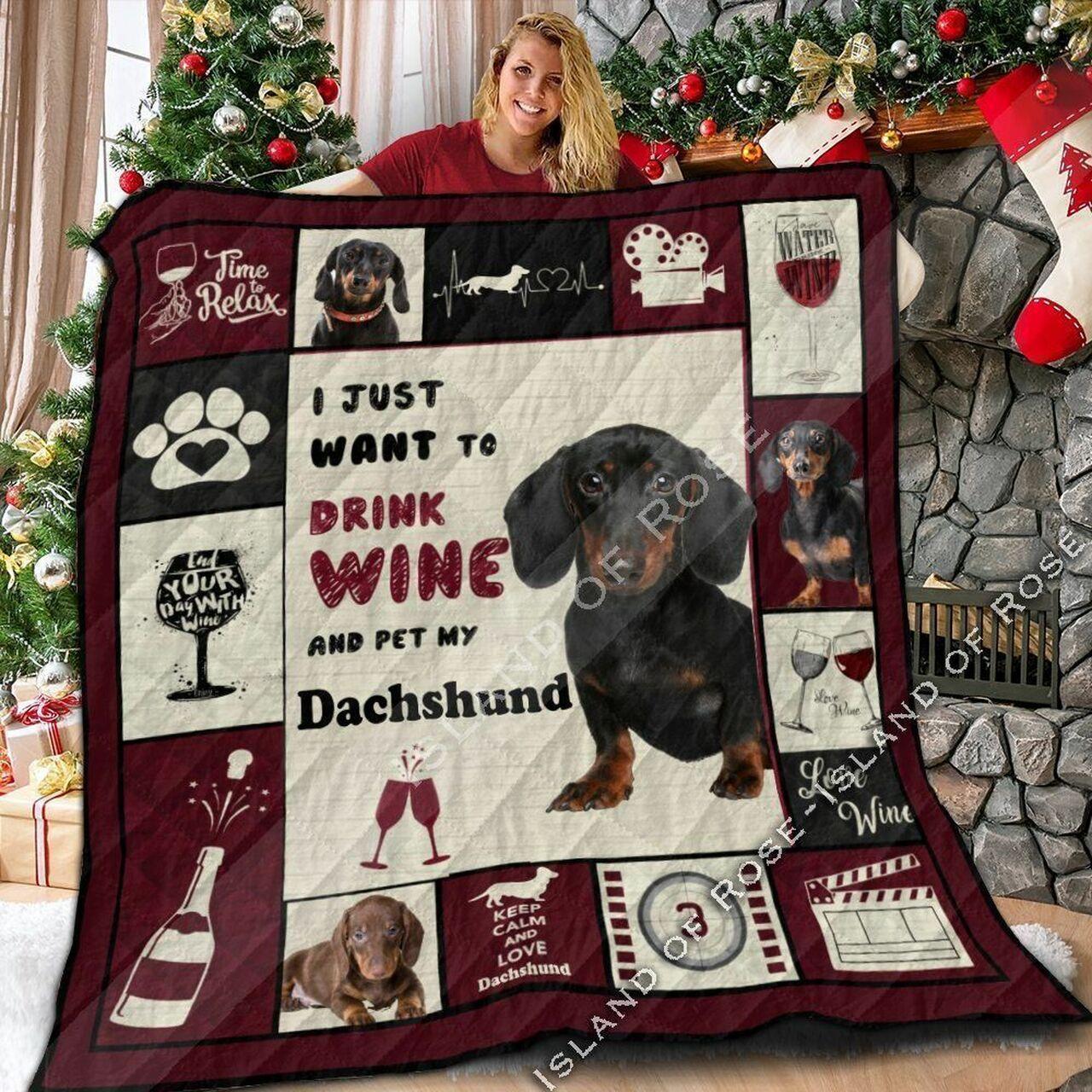 Dachshund Lovely V1 QE 3D Customized Quilt and Home Decor