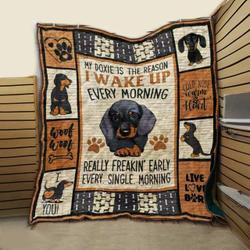 Dachshund M V1 Cutie 3D Customized Quilt and Home Decor
