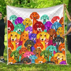 Dachshund Muilti Quilt Blanket Dhc09121656Dd and Home Decor