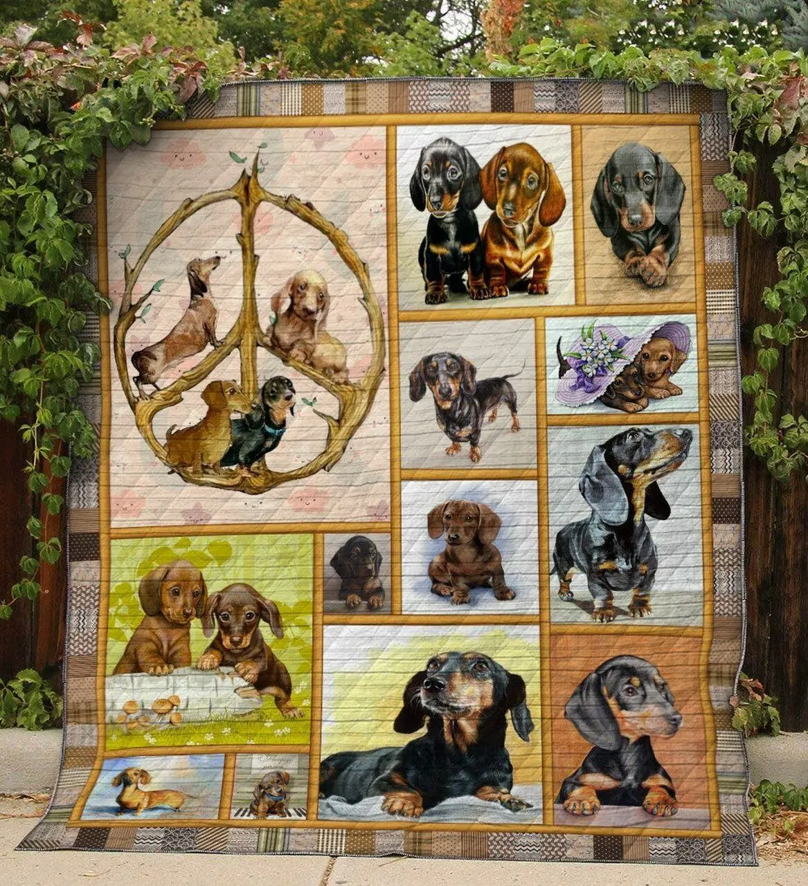 Dachshund P25030115 3D Customized Quilt Blanket 384 and Home Decor