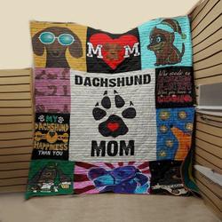 Dachshund Paw Love Mommy NTTH011298 3D Customized Quilt and Home Decor