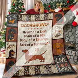 Dachshund Q 3D Customized Quilt and Home Decor
