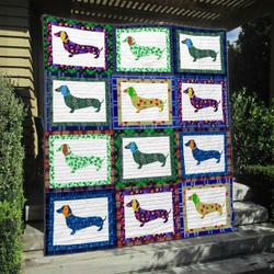 Dachshund Quilt Blanket ABC07112431 and Home Decor