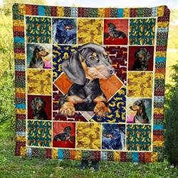 Dachshund Quilt Blanket BBB070505MH and Home Decor