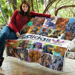 Dachshund Quilt Blanket Beeqt5058  Quilt and Home Decor