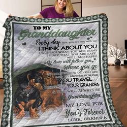 Dachshund Quilt Blanket C9B040318NA and Home Decor