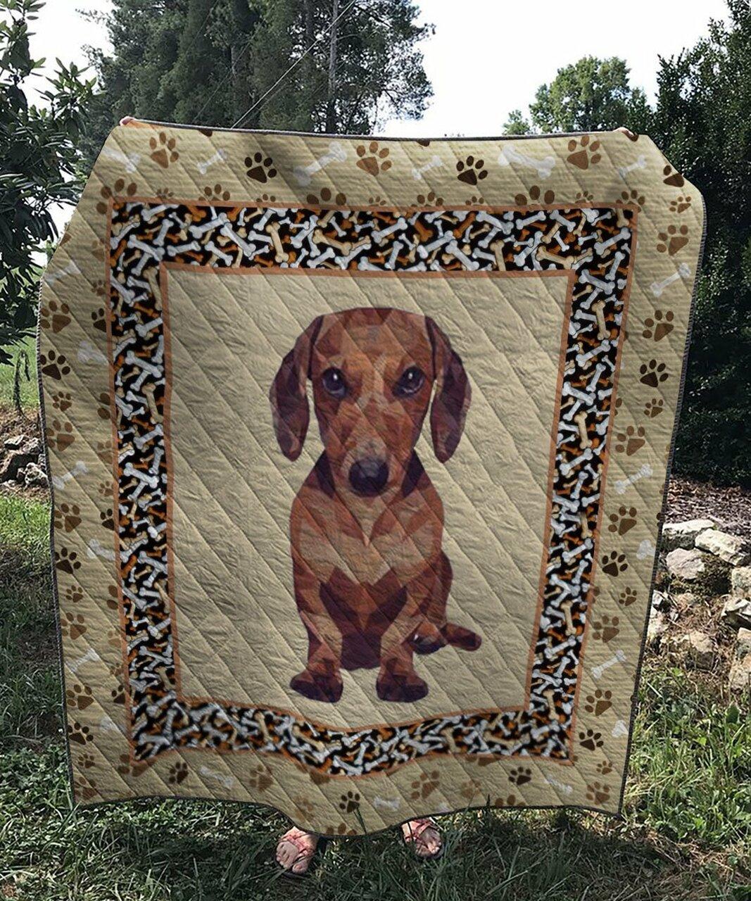 Dachshund Sad Quilt and Home Decor