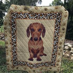 Dachshund Sad Quilt and Home Decor