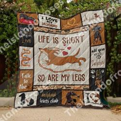 Dachshund So Lovely 3D Customized Quilt and Home Decor