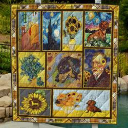 Dachshund Van Gogh Style GH8 TVM NNQ131098 3D Customized Quilt and Home Decor