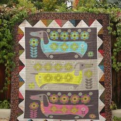 Dachshund Vcb Quilt Derqud and Home Decor