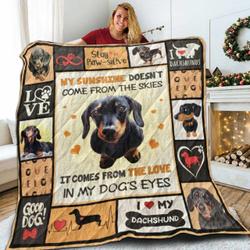Dachshund X2612 MSS The Empress 3D Customized Quilt and Home Decor