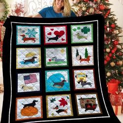 Dachshunds Adventure Dachshund Doxie Wiener Dog Lovers CL291220260MI Quilt Blanket and Home Decor