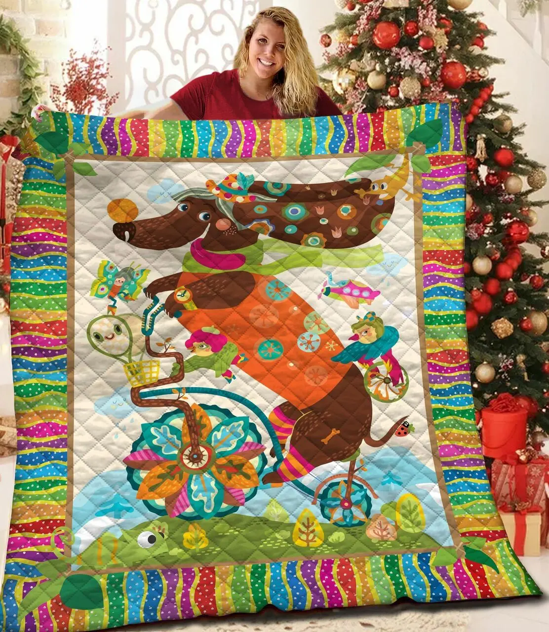 Dachshunds Color Dachshund Doxie Wiener Dog Lovers CL291220363MI Quilt Blanket and Home Decor