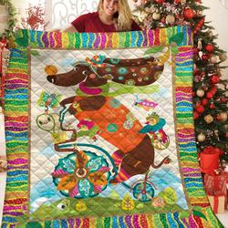 Dachshunds Color Dachshund Doxie Wiener Dog Lovers CL291220363MI Quilt Blanket and Home Decor