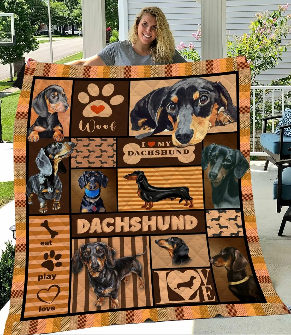 Dachshunds Cute Dachshund Doxie Wiener Dog Lovers CL291220108MI Quilt Blanket and Home Decor