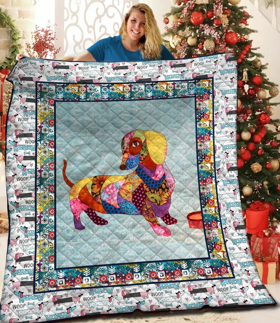 Dachshunds Embroidery Dachshund Doxie Wiener Dog Lovers CL291220217MI Quilt Blanket and Home Decor