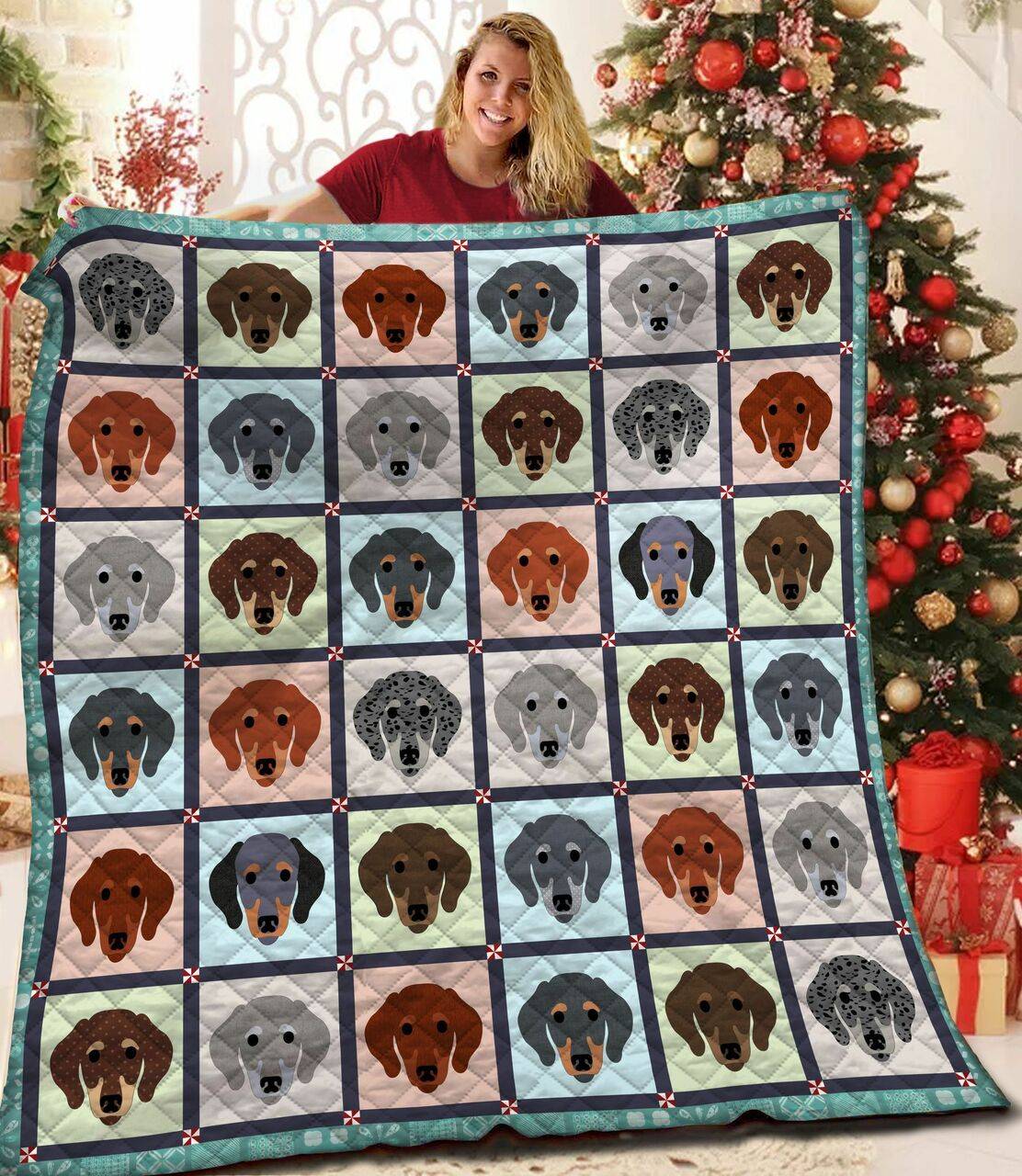 Dachshunds Family Dachshund Doxie Wiener Dog Lovers CL291220308MI Quilt Blanket and Home Decor
