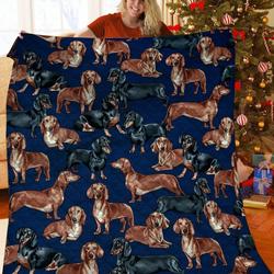 Dachshunds Family Dachshund Doxie Wiener Dog Lovers CL291220334MI Quilt Blanket and Home Decor