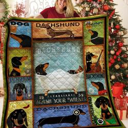 Dachshunds Film Dachshund Doxie Wiener Dog Lovers CL291220323MI Quilt Blanket and Home Decor