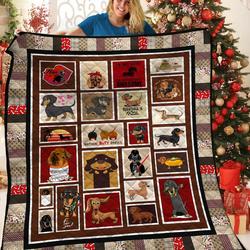 Dachshunds Funny Puppy Dachshund Doxie Wiener Dog Lovers CL291220336MI Quilt Blanket and Home Decor