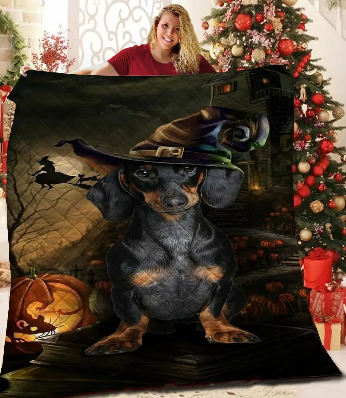 Dachshunds Halloween Dachshund Doxie Wiener Dog Lovers CL291220042MI Quilt Blanket and Home Decor