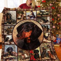Dachshunds Happy Life Dachshund Doxie Wiener Dog Lovers CL291220288MI Quilt Blanket and Home Decor