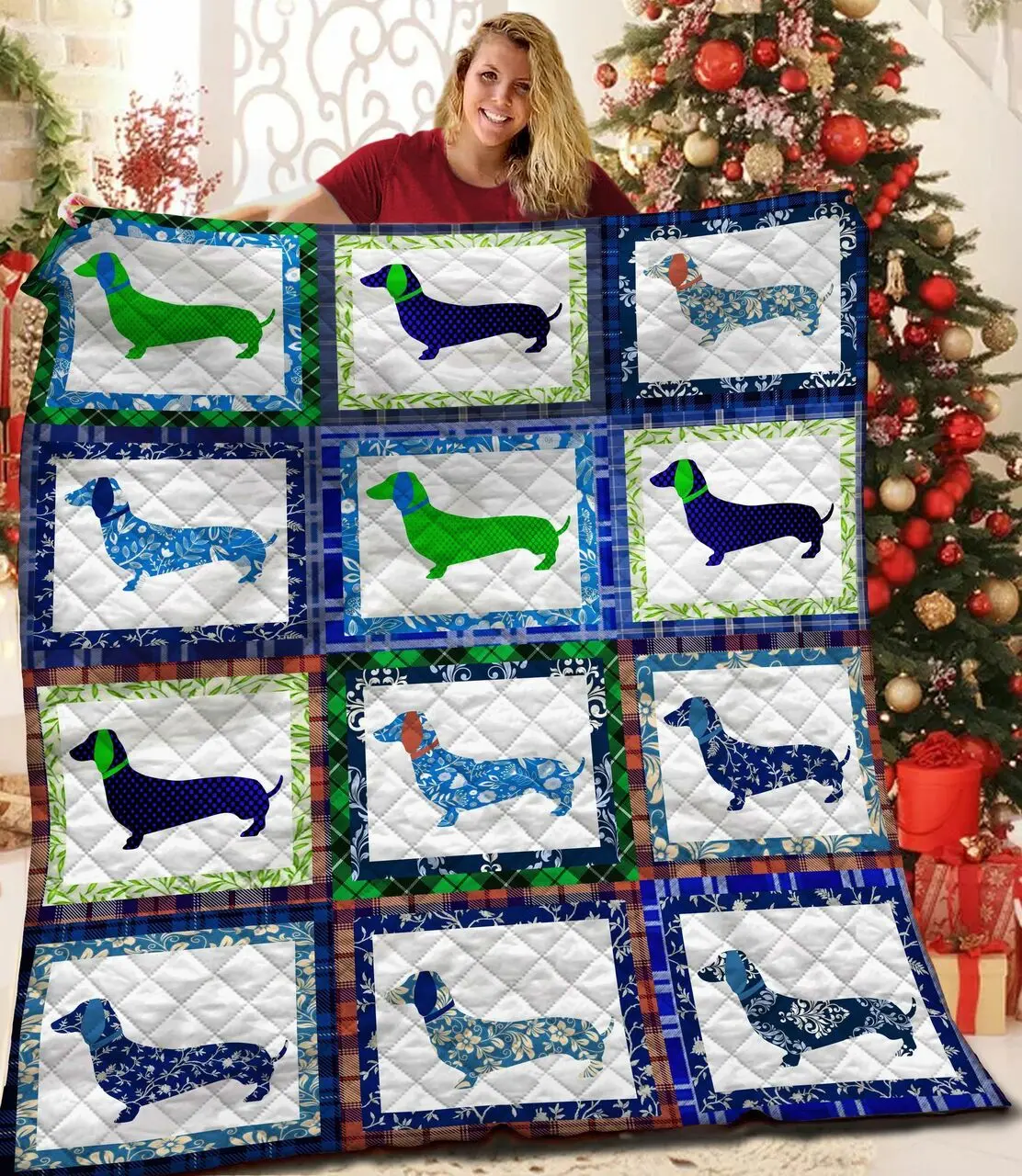 Dachshunds In My Home Dachshund Doxie Wiener Dog Lovers CL291220131MI Quilt Blanket and Home Decor