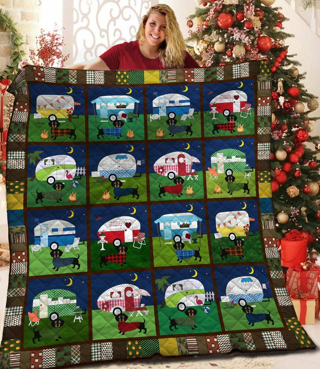 Dachshunds In My Home Dachshund Doxie Wiener Dog Lovers CL291220135MI Quilt Blanket and Home Decor
