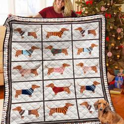 Dachshunds In My Home Dachshund Doxie Wiener Dog Lovers CL291220137MI Quilt Blanket and Home Decor