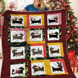 Dachshunds In My Home Dachshund Doxie Wiener Dog Lovers CL291220142MI Quilt Blanket and Home Decor