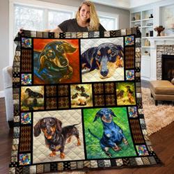 Dachshunds In My Home Dachshund Doxie Wiener Dog Lovers CL291220148MI Quilt Blanket and Home Decor