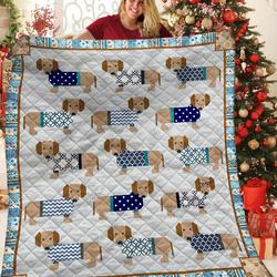 Dachshunds In My Home Dachshund Doxie Wiener Dog Lovers CL291220151MI Quilt Blanket and Home Decor