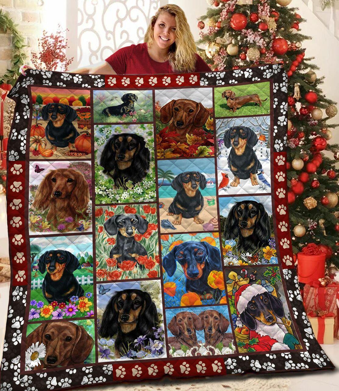 Dachshunds In My Home Dachshund Doxie Wiener Dog Lovers CL291220366MI Quilt Blanket and Home Decor