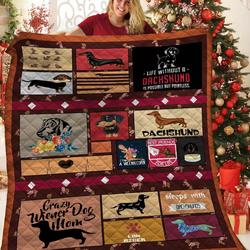 Dachshunds Is Best Friend Dachshund Doxie Wiener Dog Lovers CL291220120MI Quilt Blanket and Home Decor